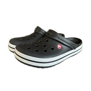 Crocs Unisex Adult Crocband Clog black & white men 9 women 11 m9 w11 shoe